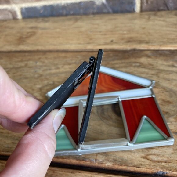 Malden Stained Glass Christmas Village Gingerbread House Picture Frame 5" - Picture 7 of 11